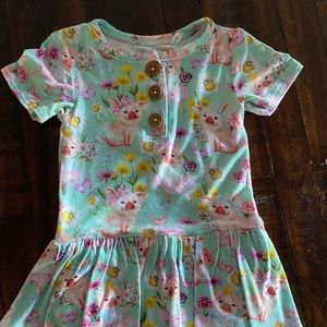 Posh Peanut Missy Pig Print Twirl Bodysuit